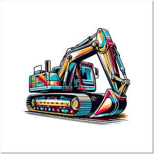 Excavator Posters and Art